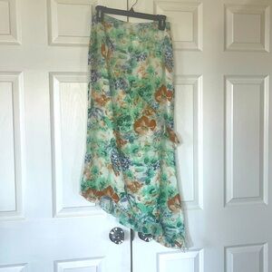 Floral Asymmetrical Skirt